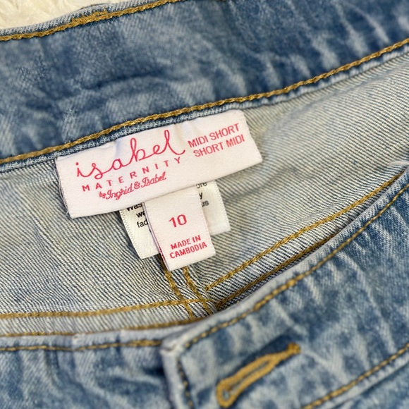 Isabel Maternity Jean shorts - Picture 7 of 8